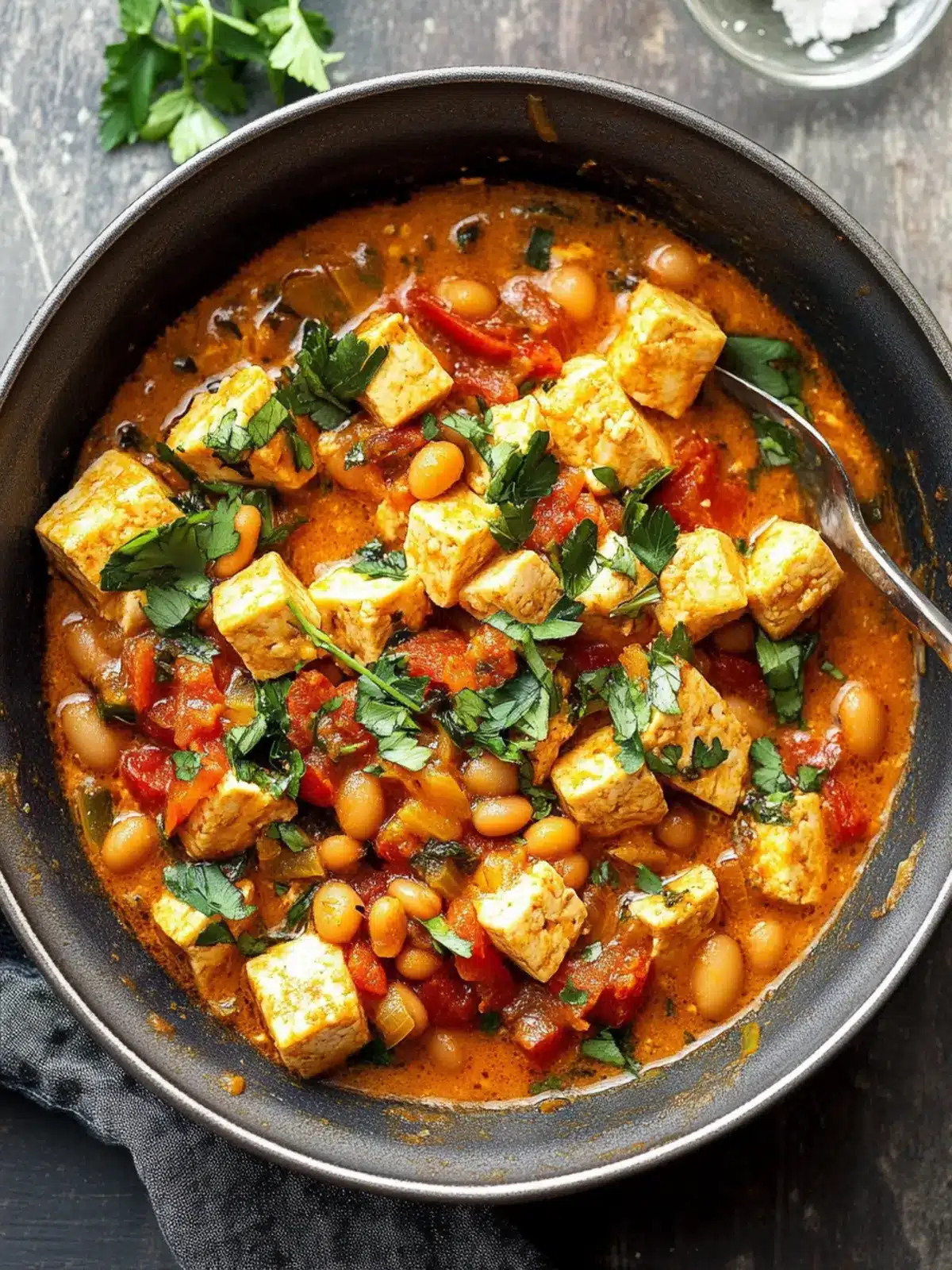 Butter Bean Tofu Stew (High Protein + Vegan)