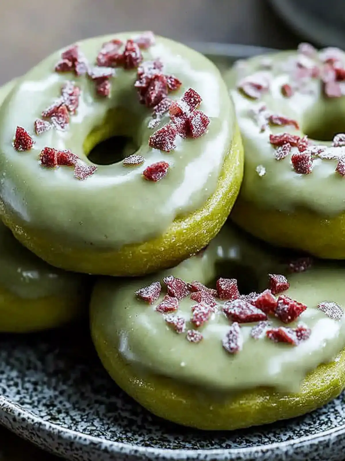 Easy Baked Green Donuts