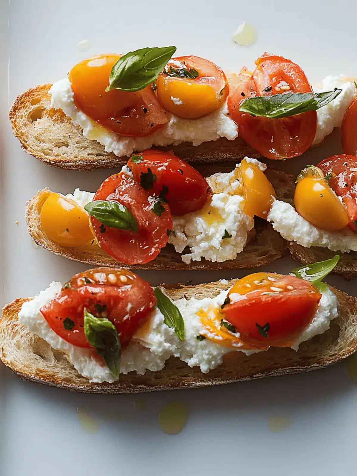 Tomato Crostini with Whipped Feta: Your Summer Flavor Fix 2 Tomato Crostini with Whipped Feta