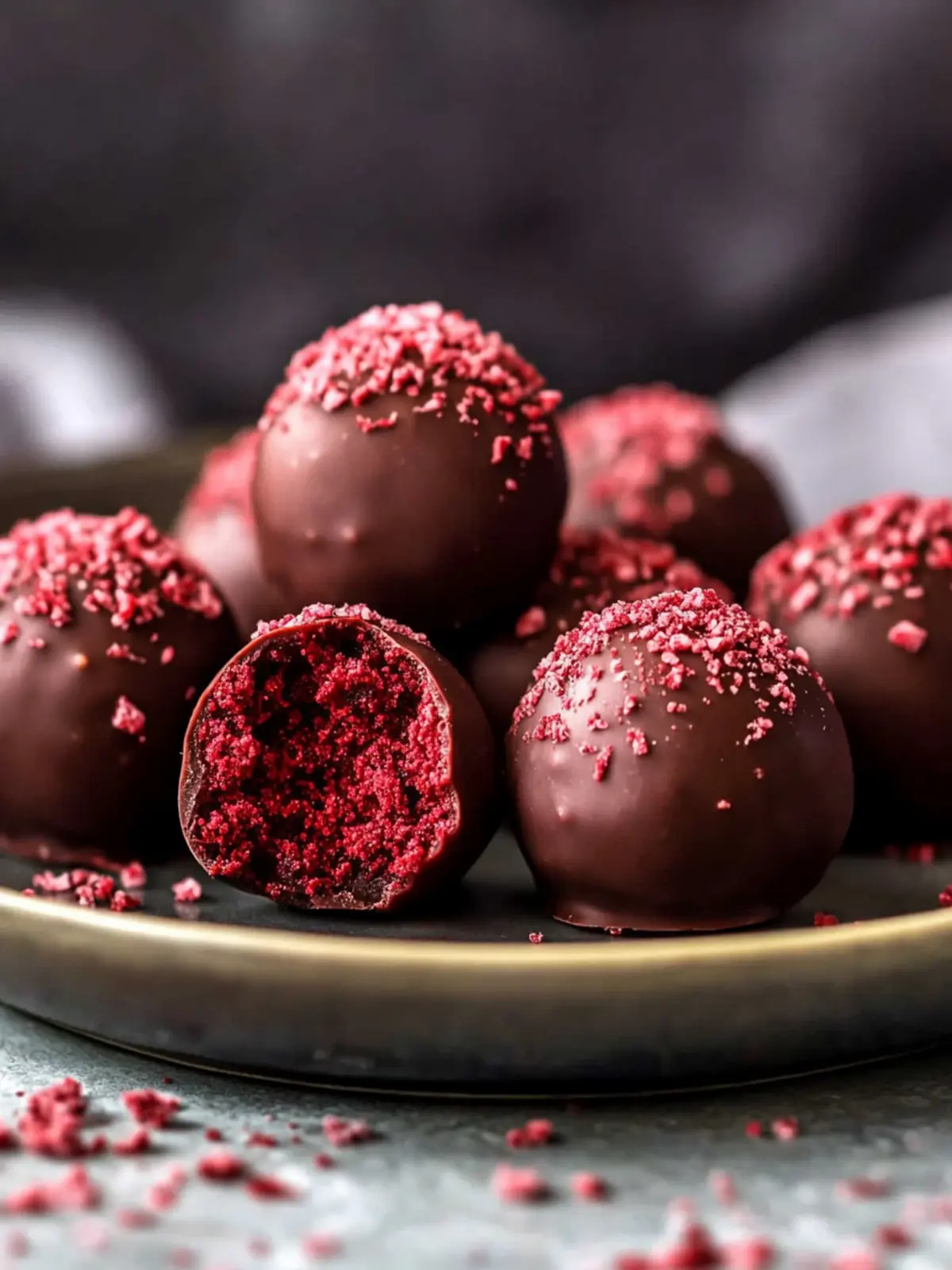 Red Velvet Chocolate Truffles