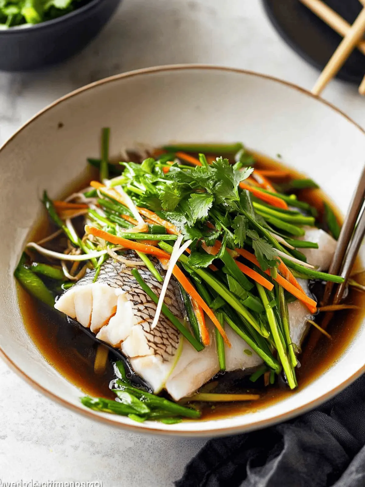 Steamed Fish with Ginger and Soy Sauce