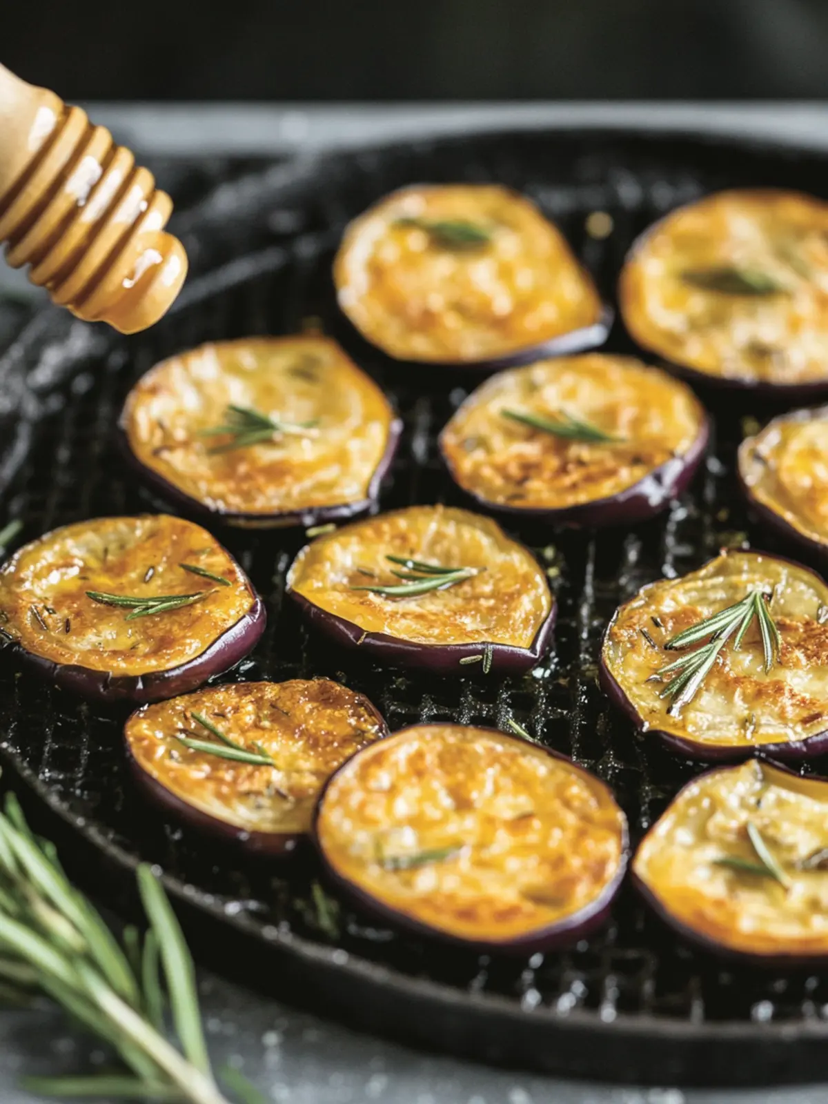 Crispy Fried Eggplant with Rosemary & Honey Bliss 2 Fried Eggplant with Rosemary & Honey