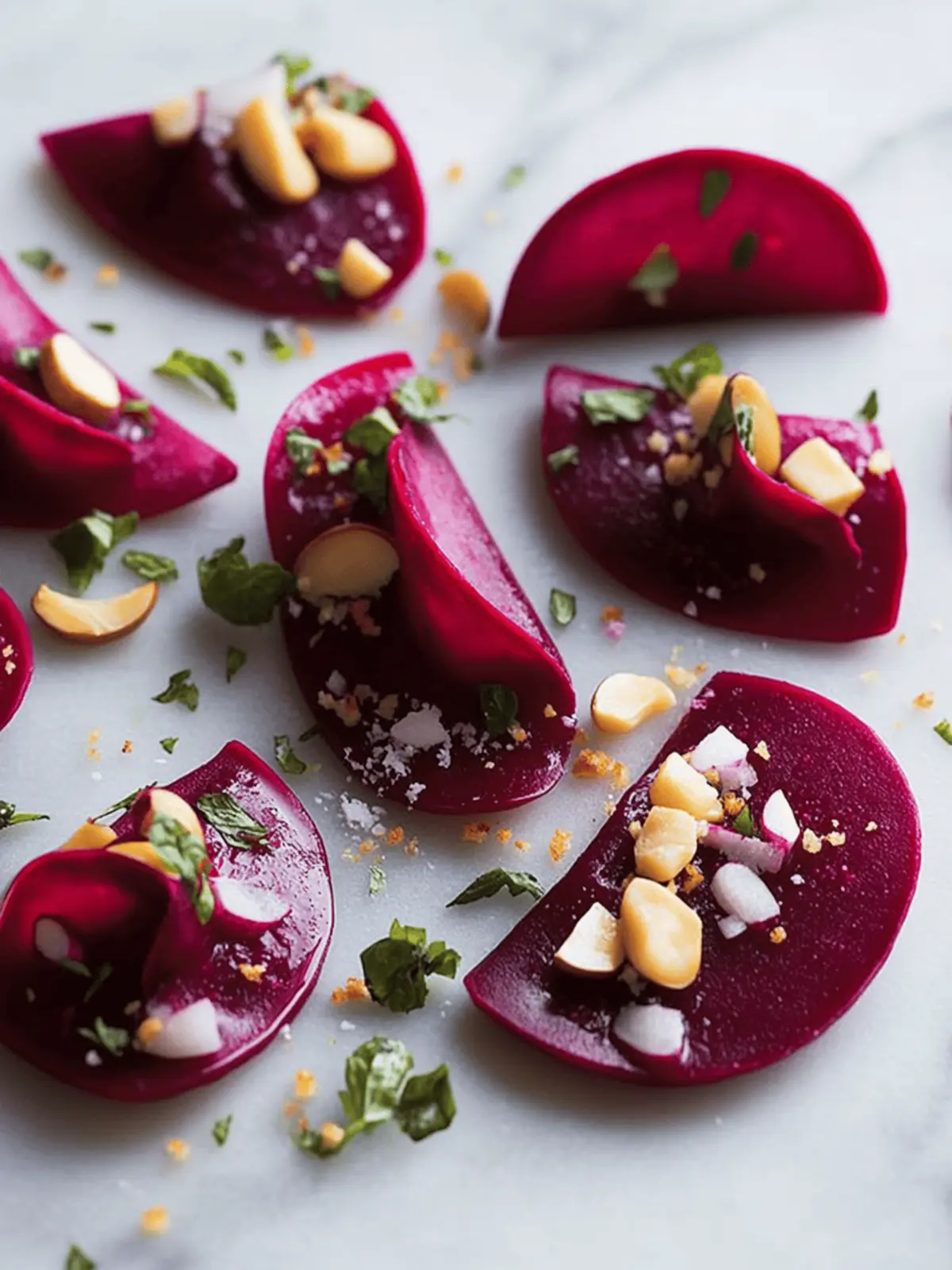Raw Beet Ravioli with Vegan Cashew Cheese