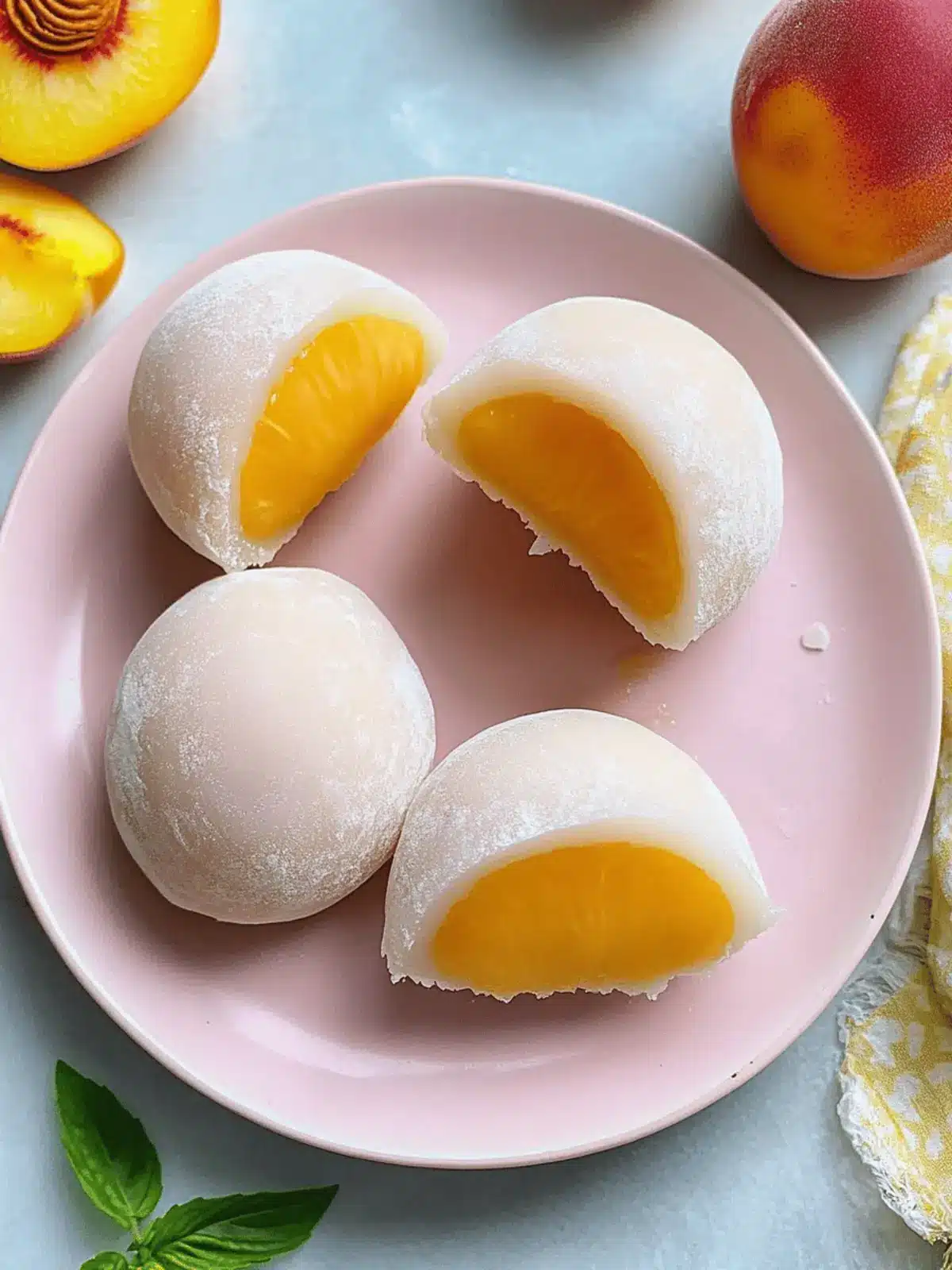 Whole Peach Mochi Recipe: Soft & Chewy Summer Delight 4 Whole Peach Mochi Recipe (Soft & Chewy)
