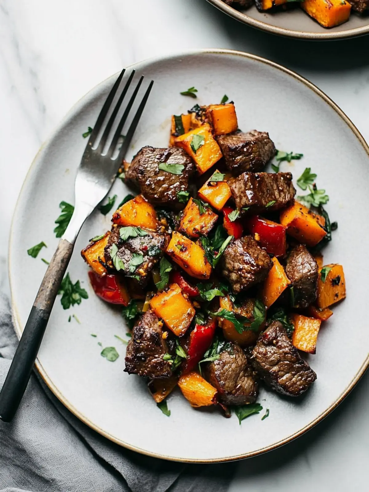 Irresistible Steak Bites with Sweet Potatoes and Peppers 3 Steak Bites with Sweet Potatoes and Peppers