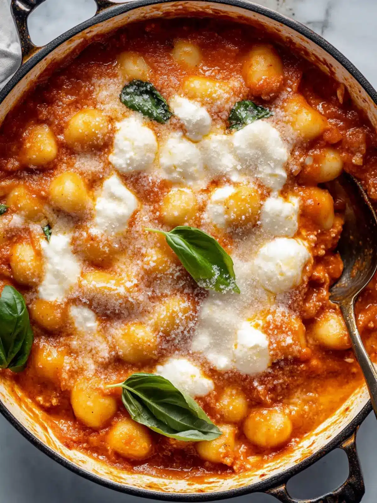 Baked Vodka Sauce Gnocchi with Burrata