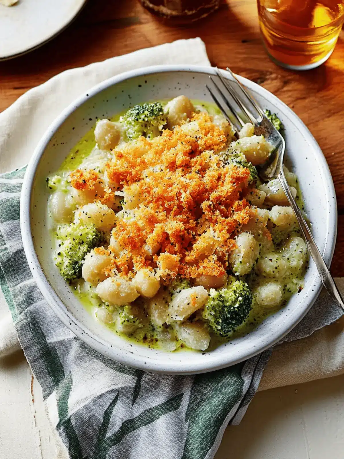 Broccoli Cheddar Beans with Crispy Cheddar Panko Recipe