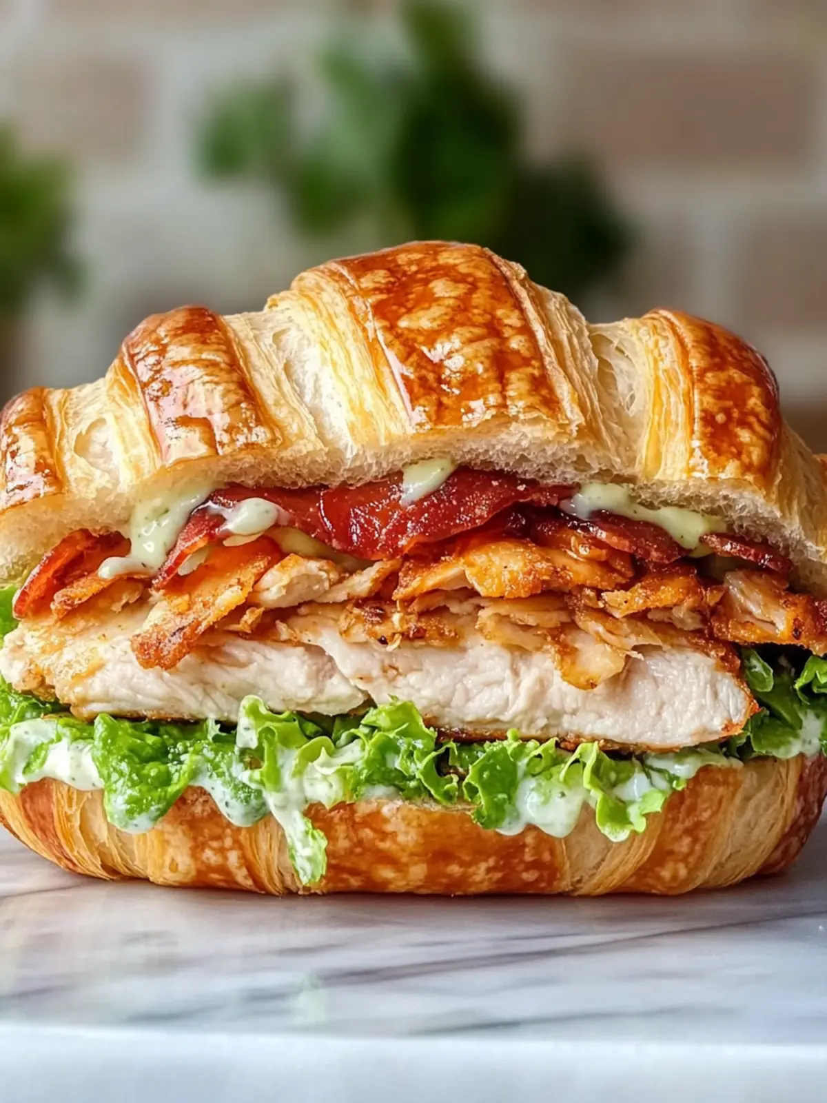 Savory Chicken Caesar Croissant Sandwich You ll Crave Daily 3 Chicken Caesar Croissant Sandwich