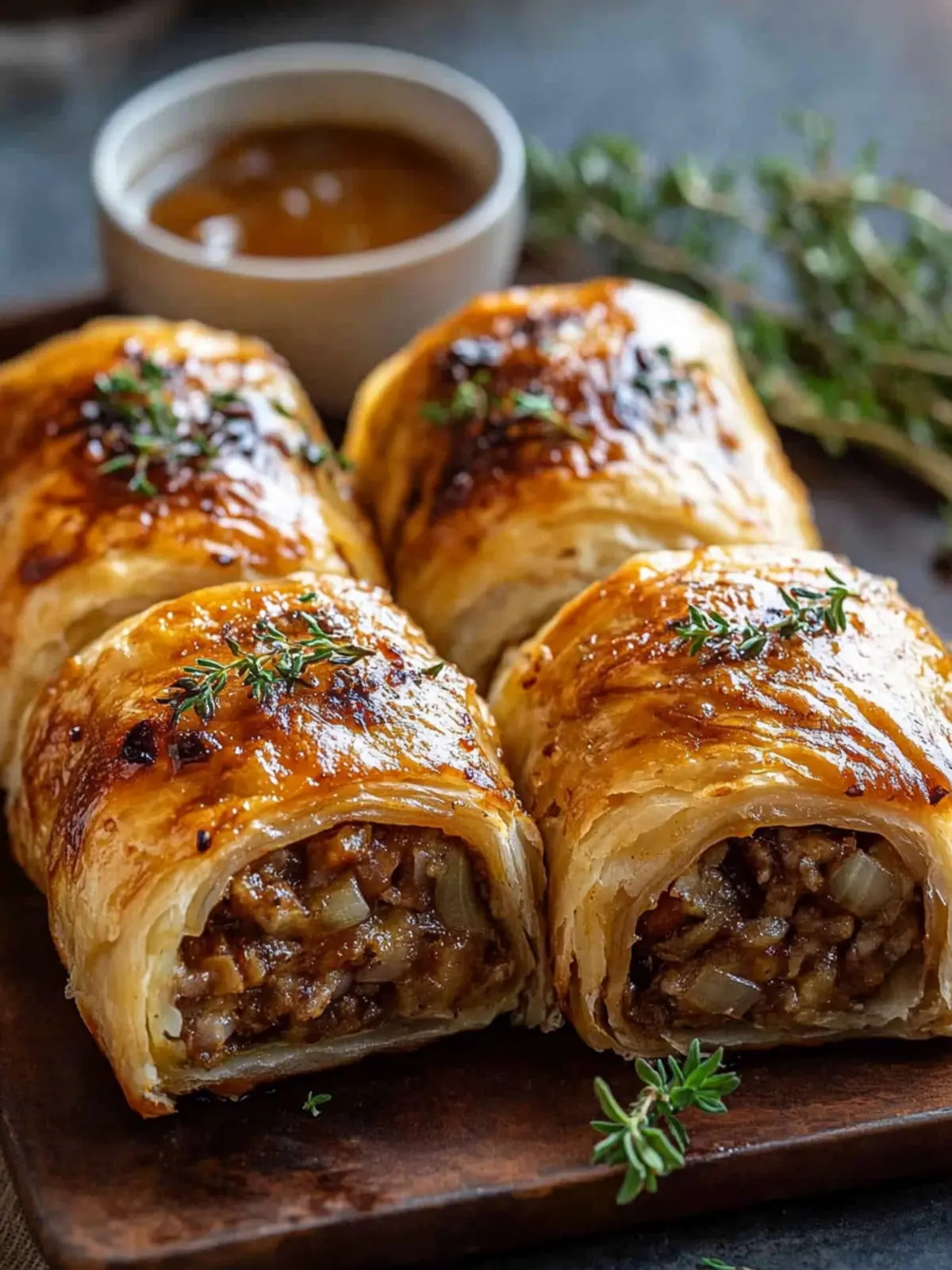 Savory French Onion Sausage Rolls