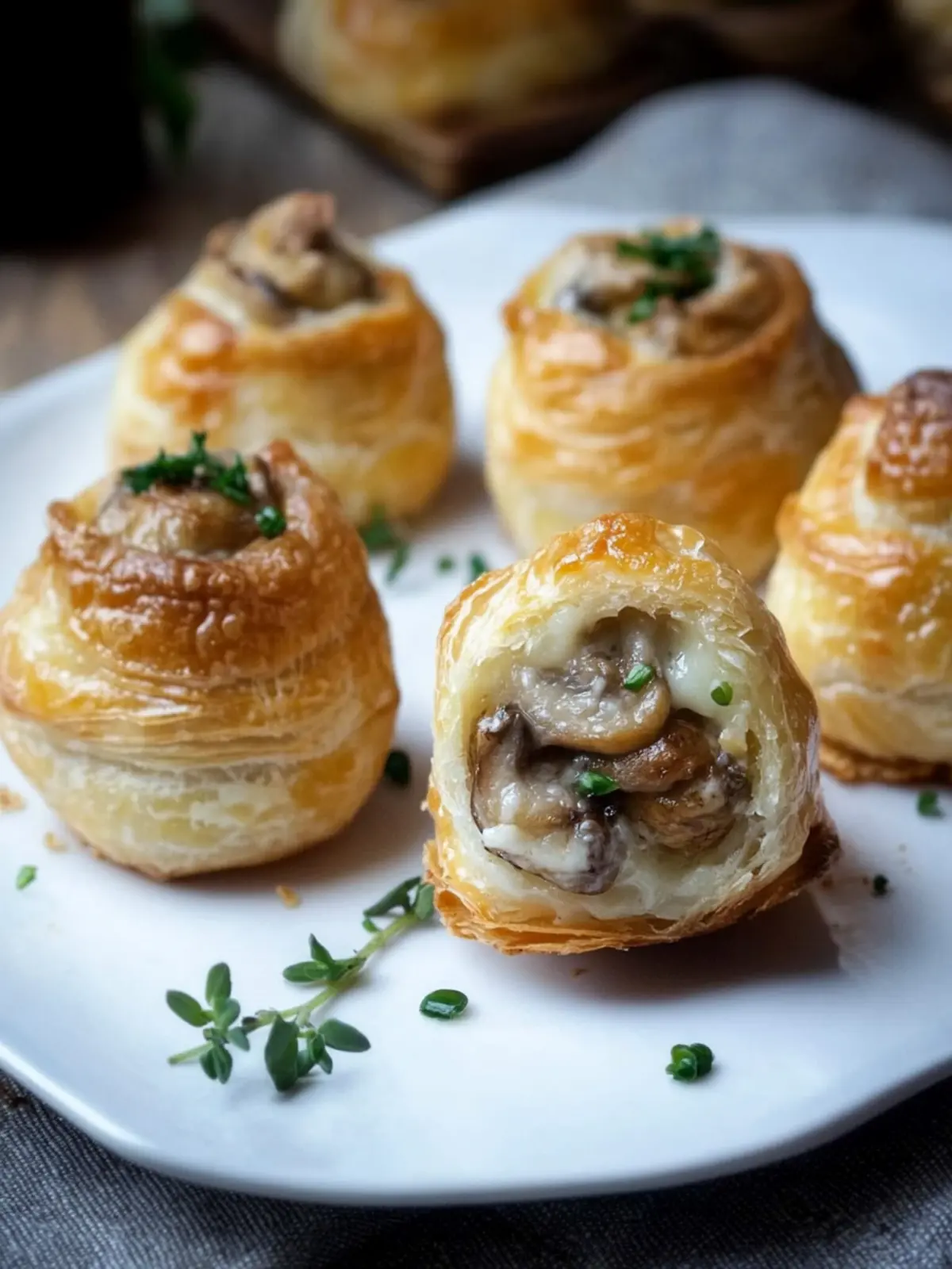Mushroom Cheese Puffs