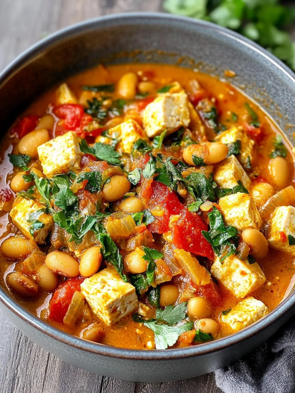 Butter Bean Tofu Stew (High Protein + Vegan)