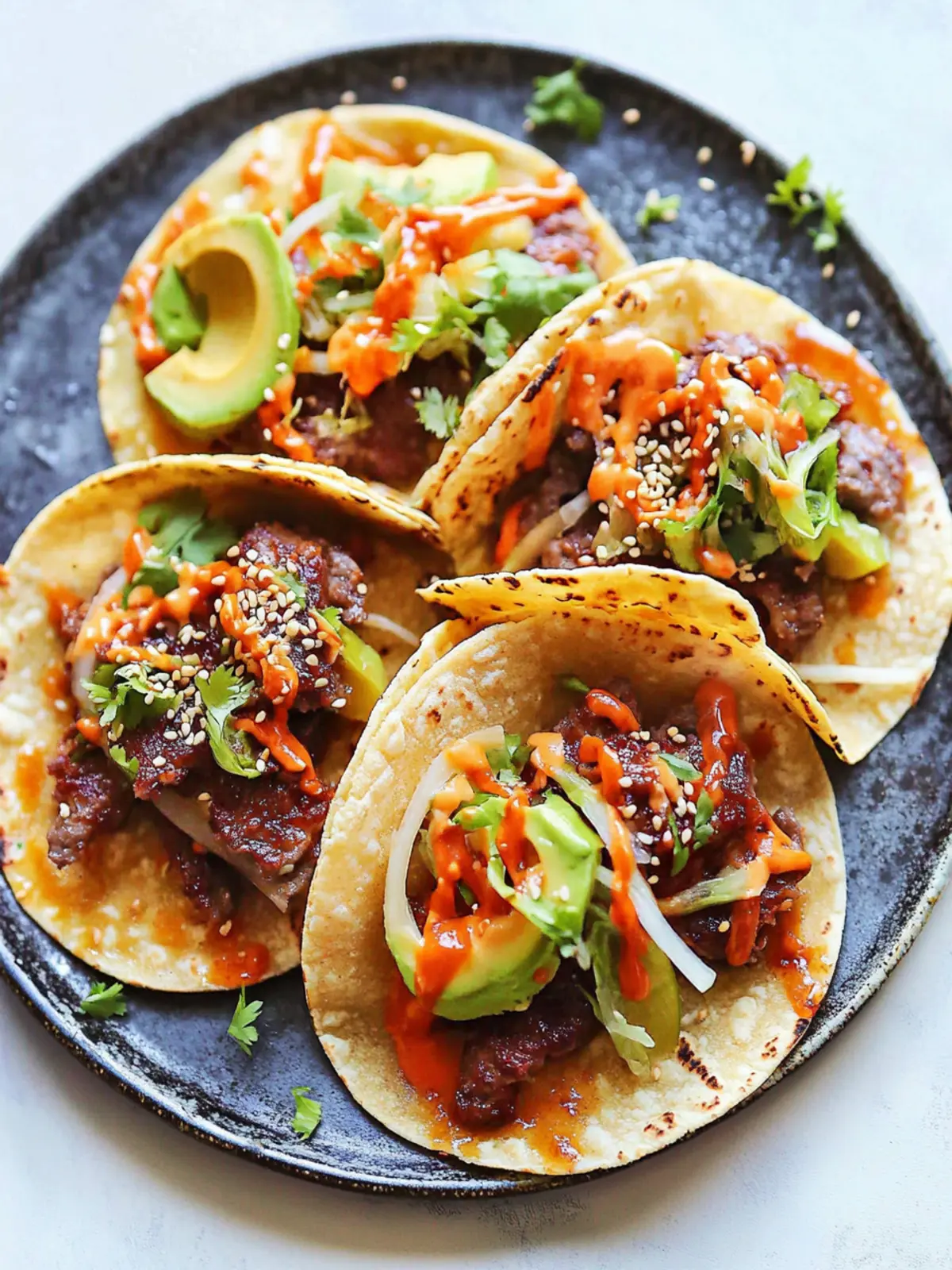 Bulgogi Beef Smashburger Tacos