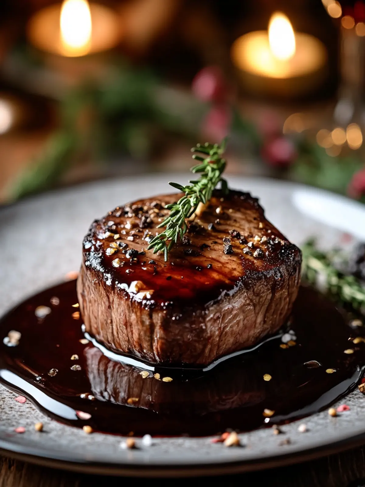 Filet Mignon with Red Wine Reduction