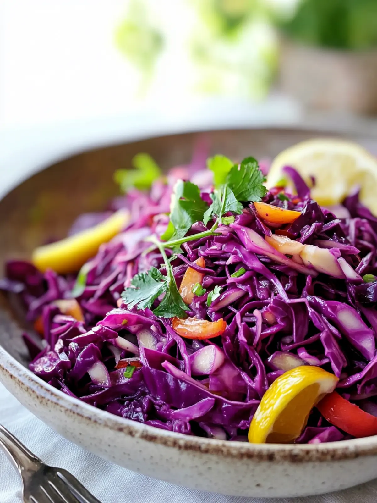 Detox Red Cabbage Slaw