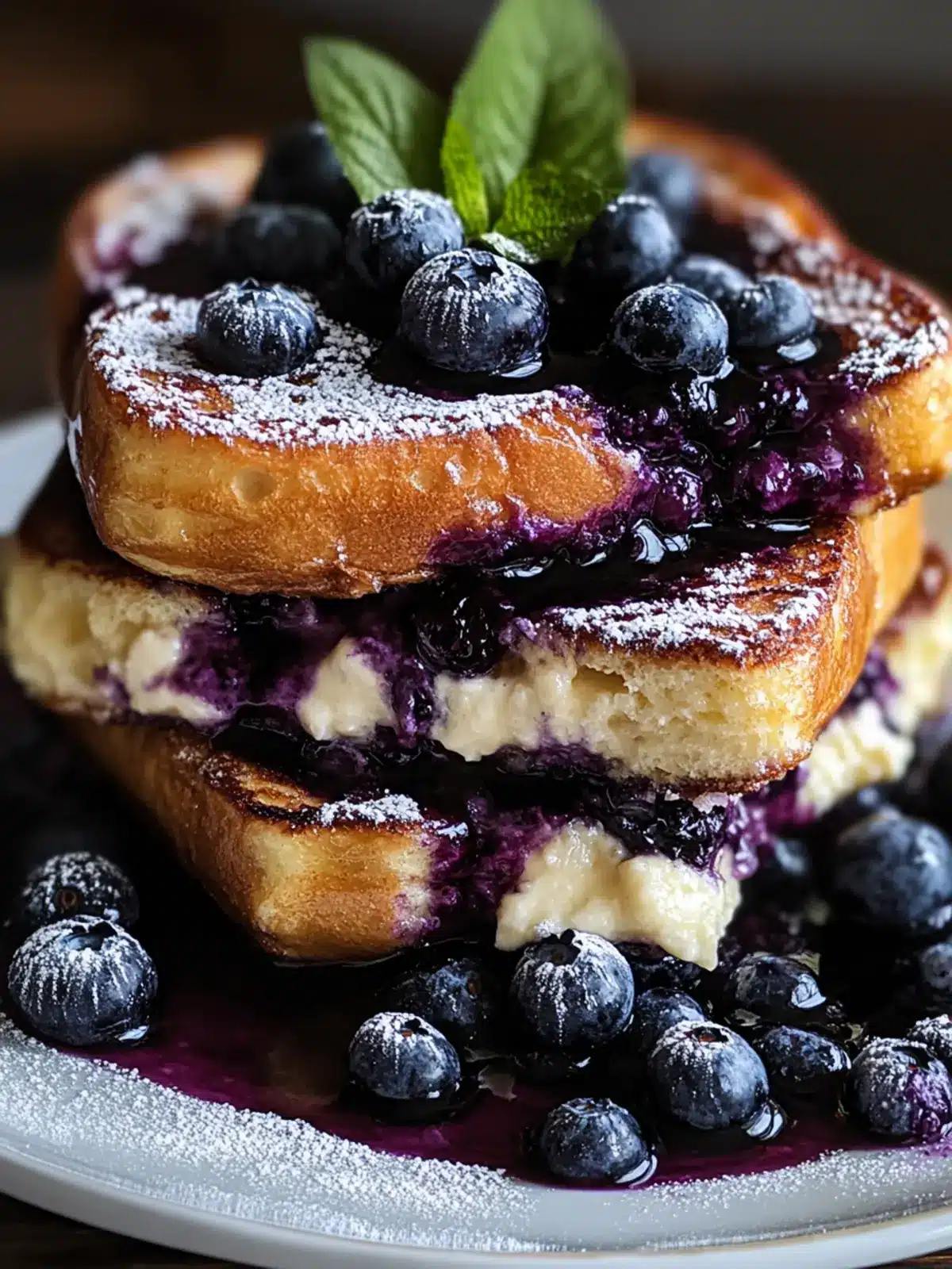 Blueberry Cheesecake Stuffed French Toast