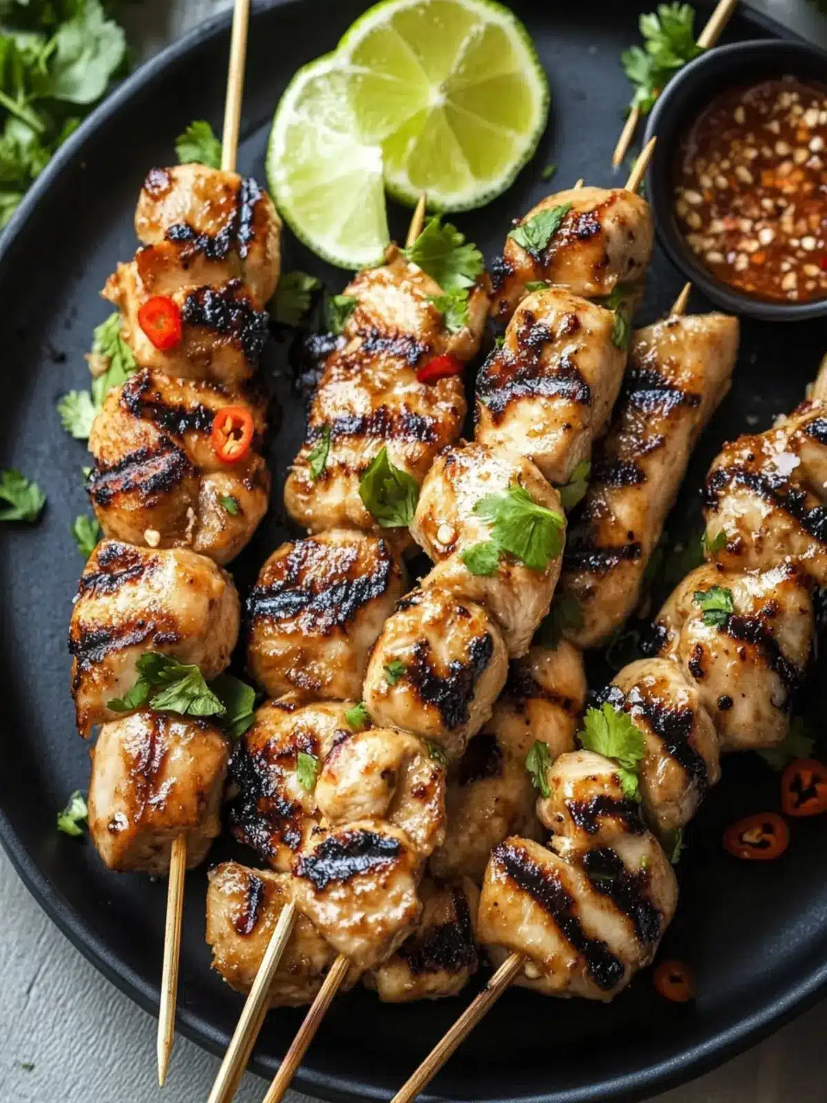 Grilled Thai Coconut Chicken Skewers