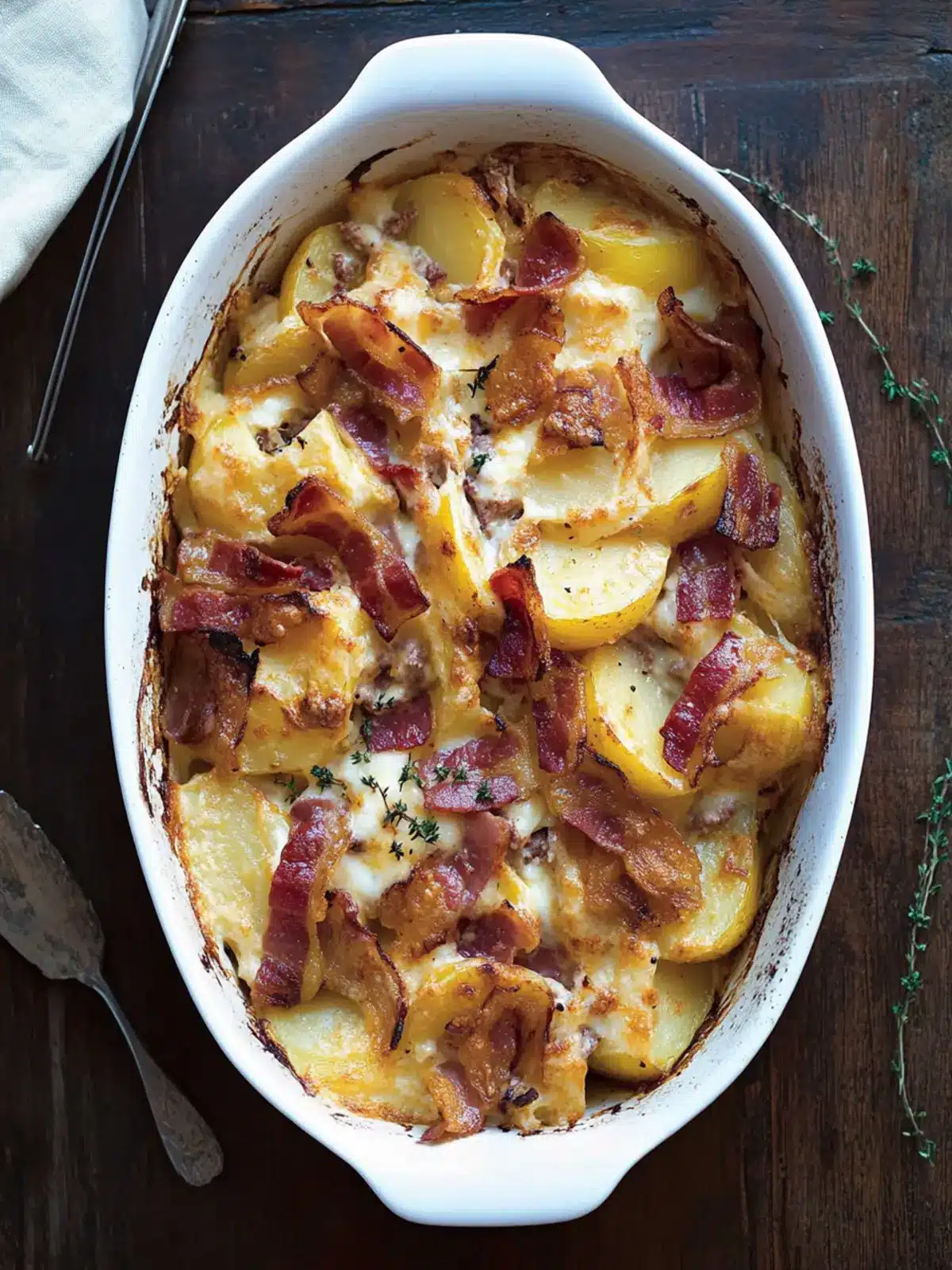 French Bacon, Potato, and Reblochon Casserole