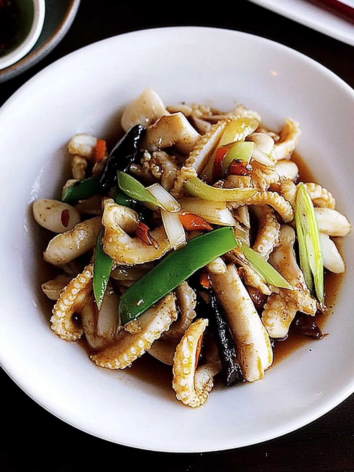 Stir-fried squid with black bean