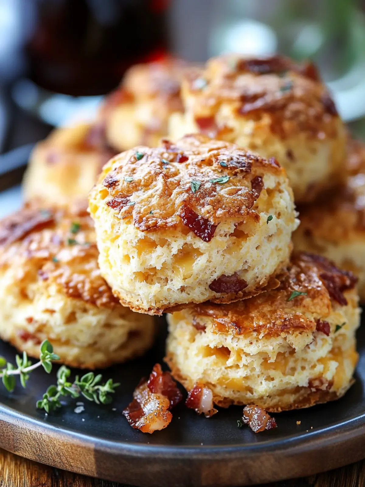 Maple Bacon Cheddar Biscuits