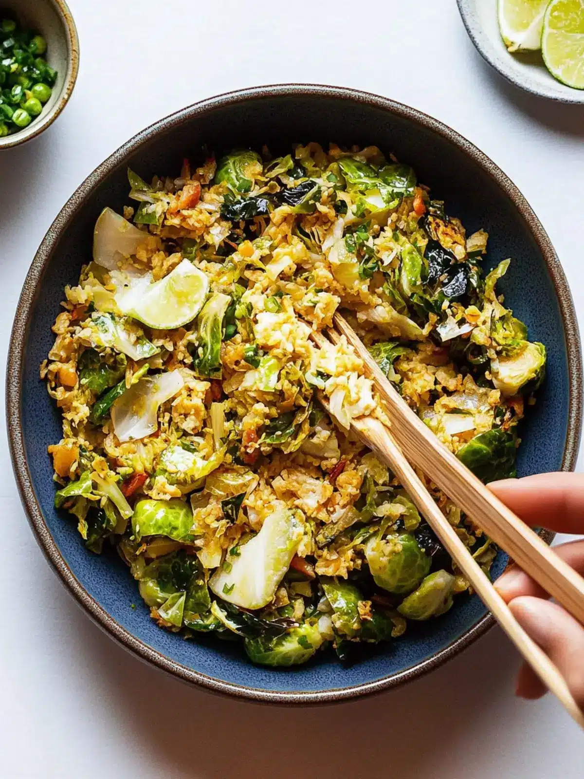 Creamy Lime Brussels Sprout Salad