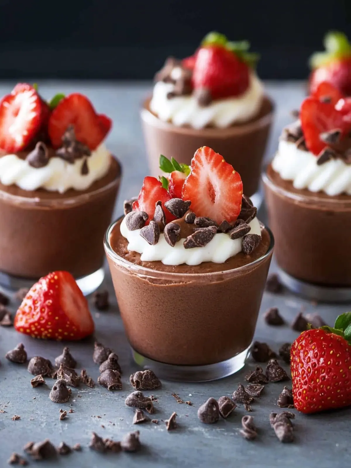 Strawberry Chocolate Mousse Cups