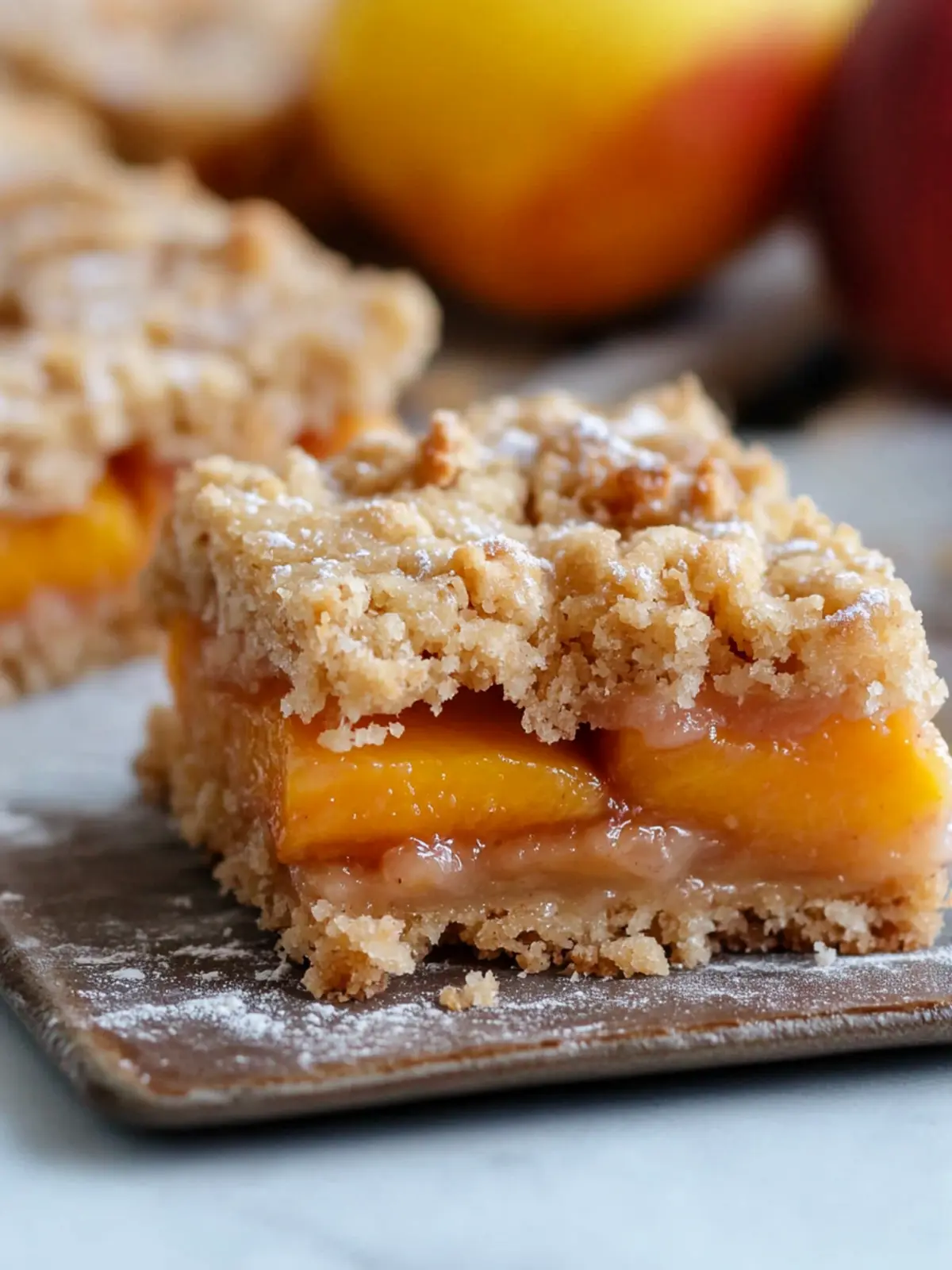 Peach Crumb Bars