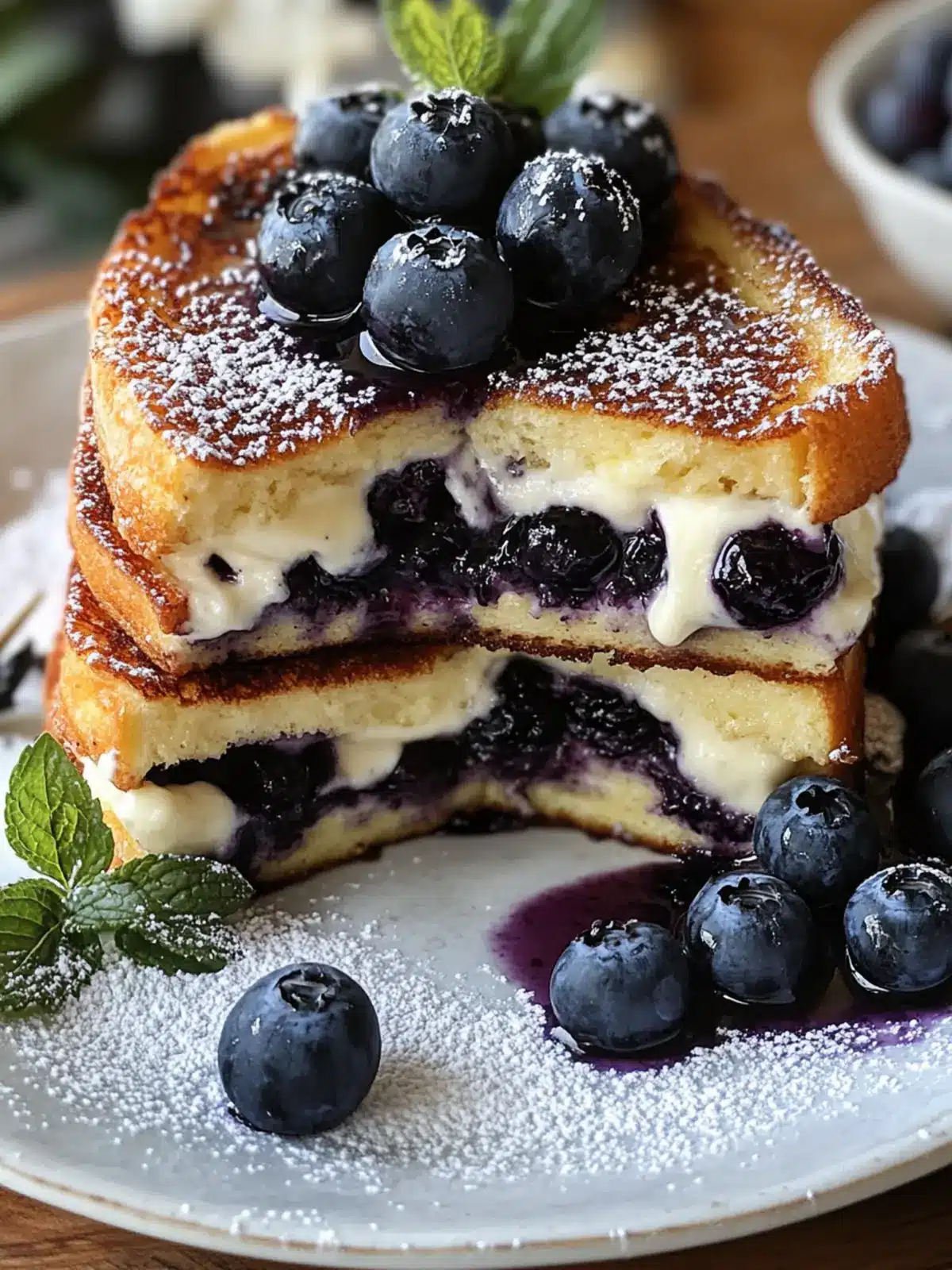Blueberry Cheesecake Stuffed French Toast