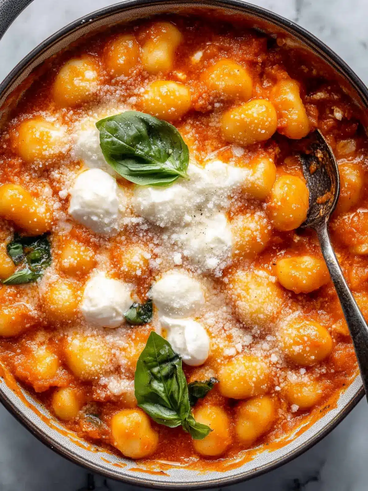 Baked Vodka Sauce Gnocchi with Burrata