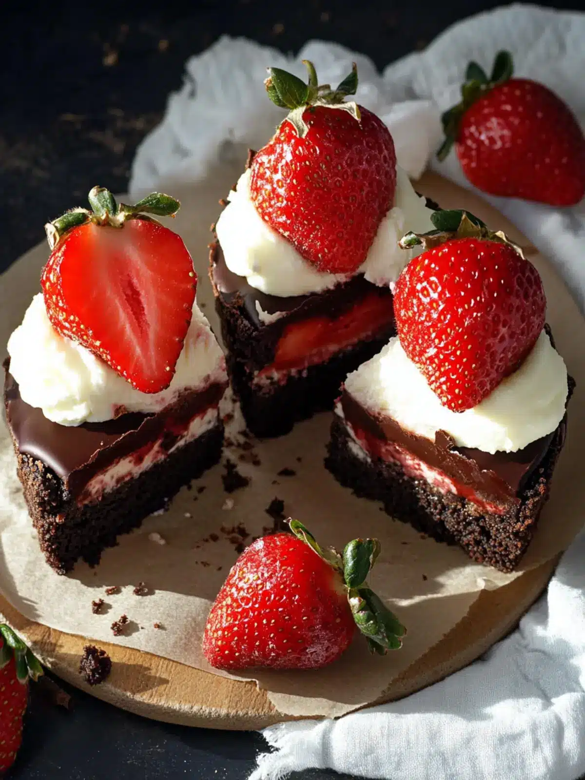 Chocolate Covered Cheesecake Strawberries