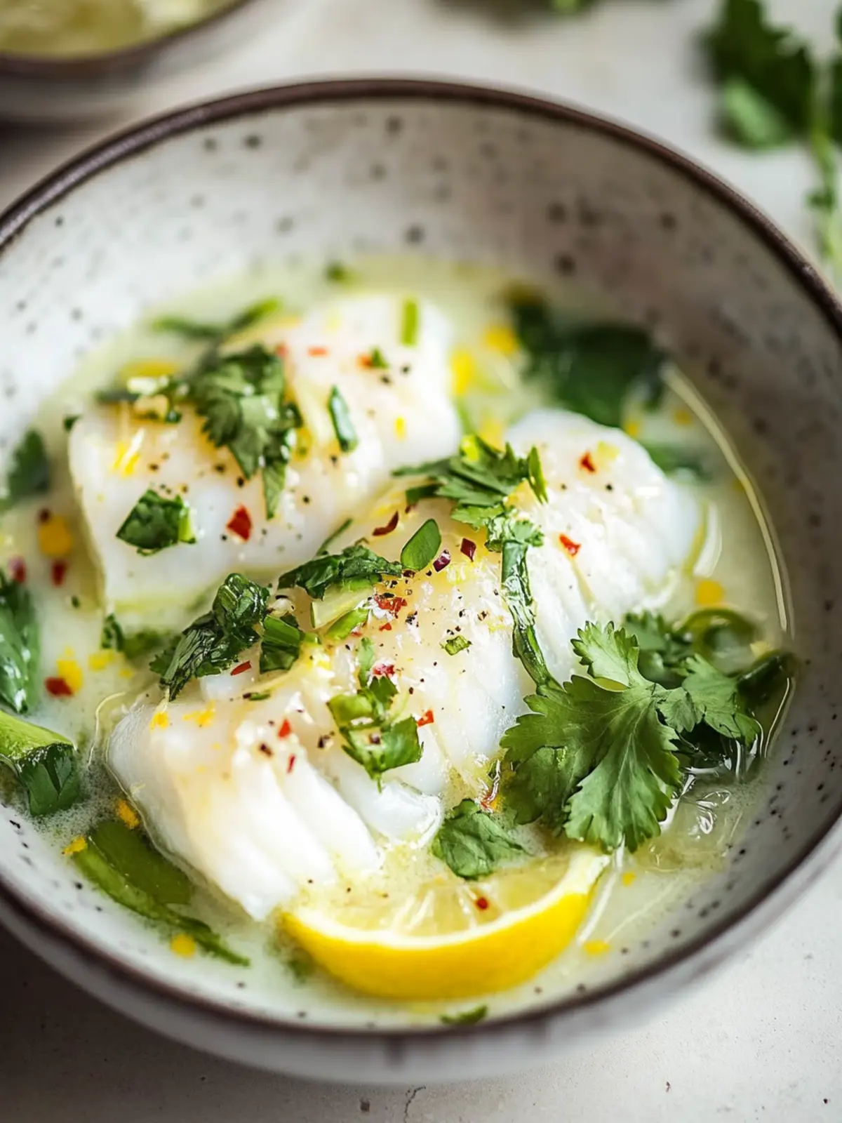 Coconut Poached Cod with Ginger and Lime