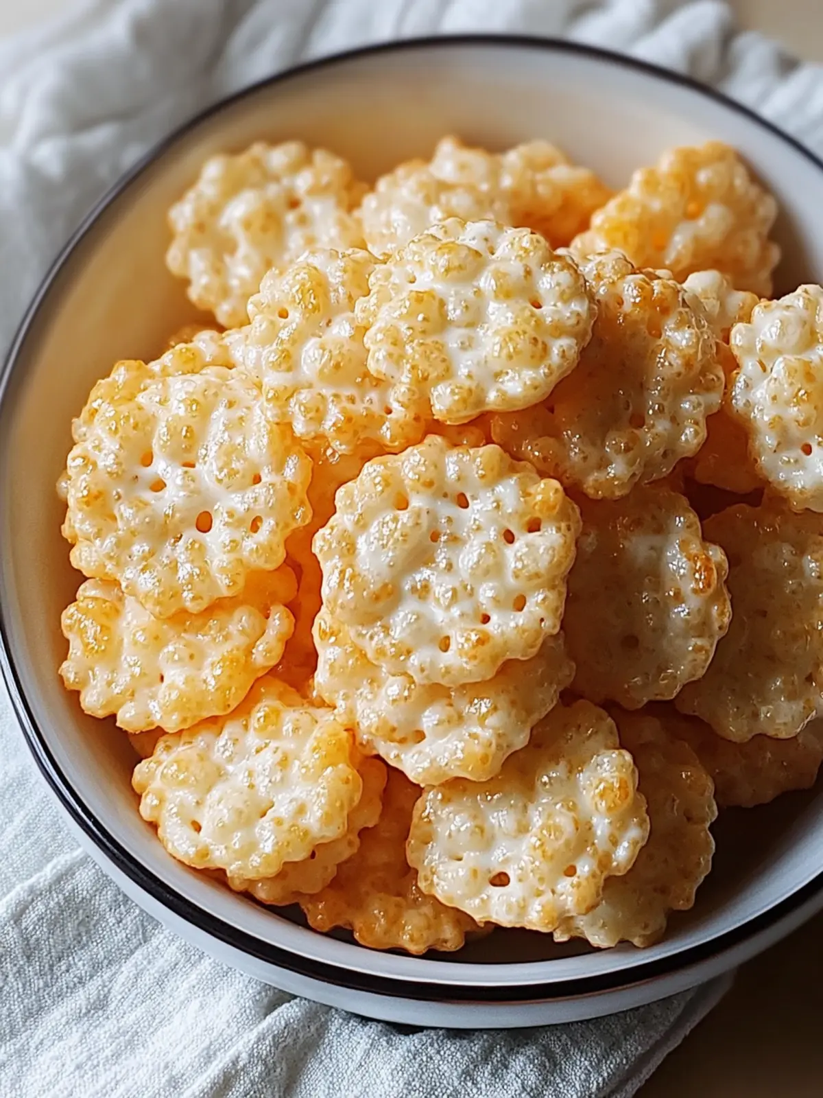 Rice Krispie Cheddar Crackers