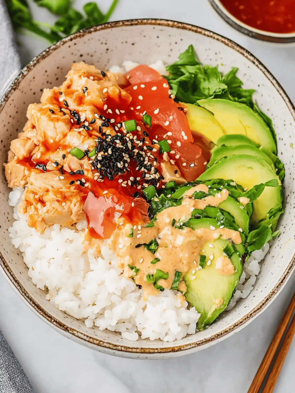Canned Tuna Sushi Bowl