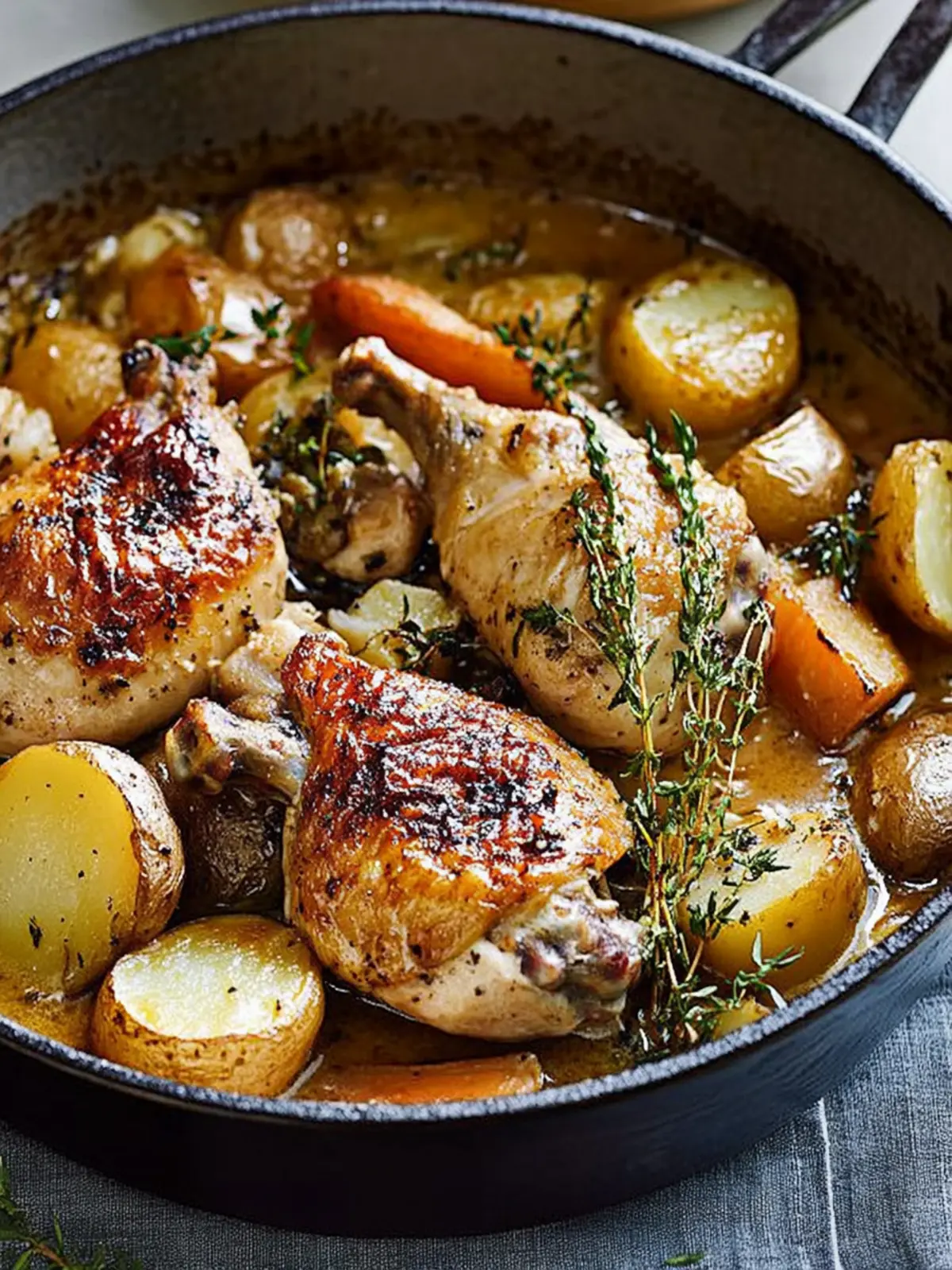 French-style chicken and potatoes