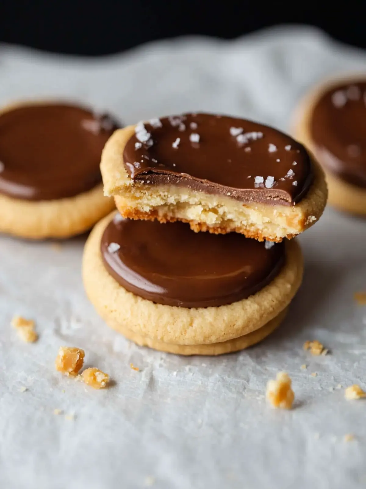 Chilled CRUMBL Twix Cookies Copycat