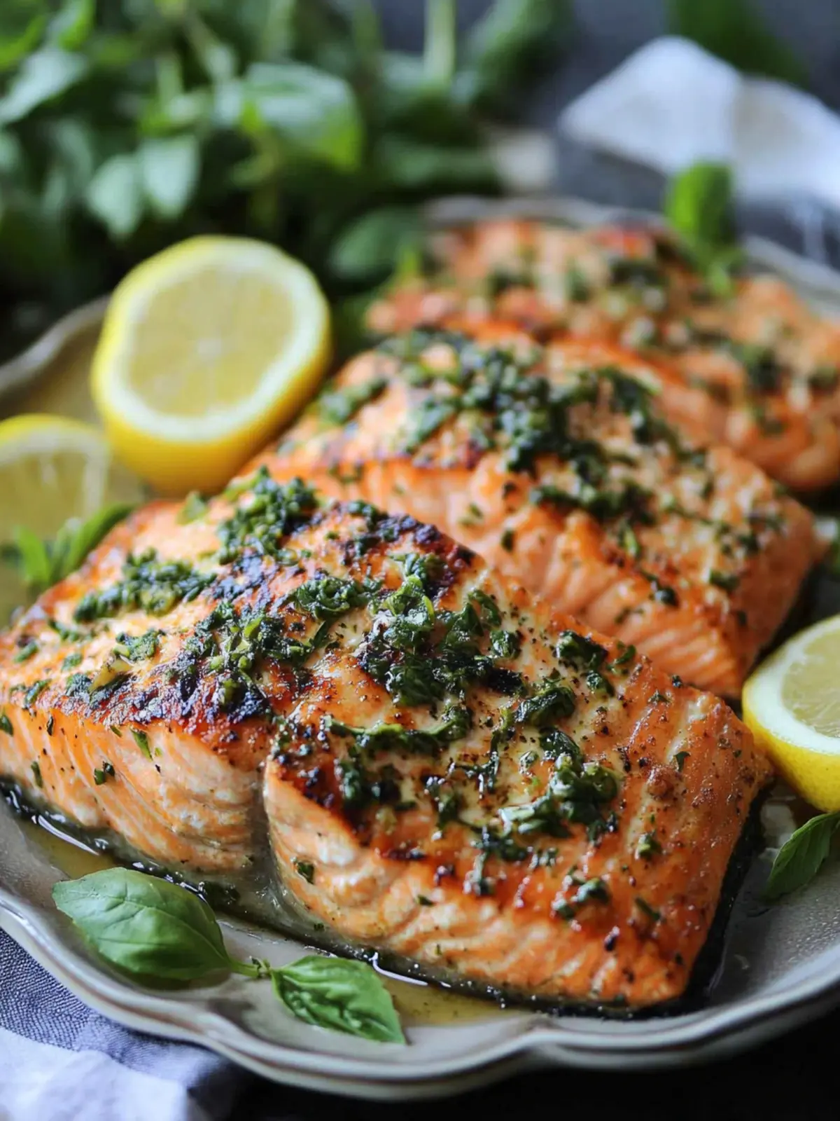 Lemon Herb Grilled Salmon