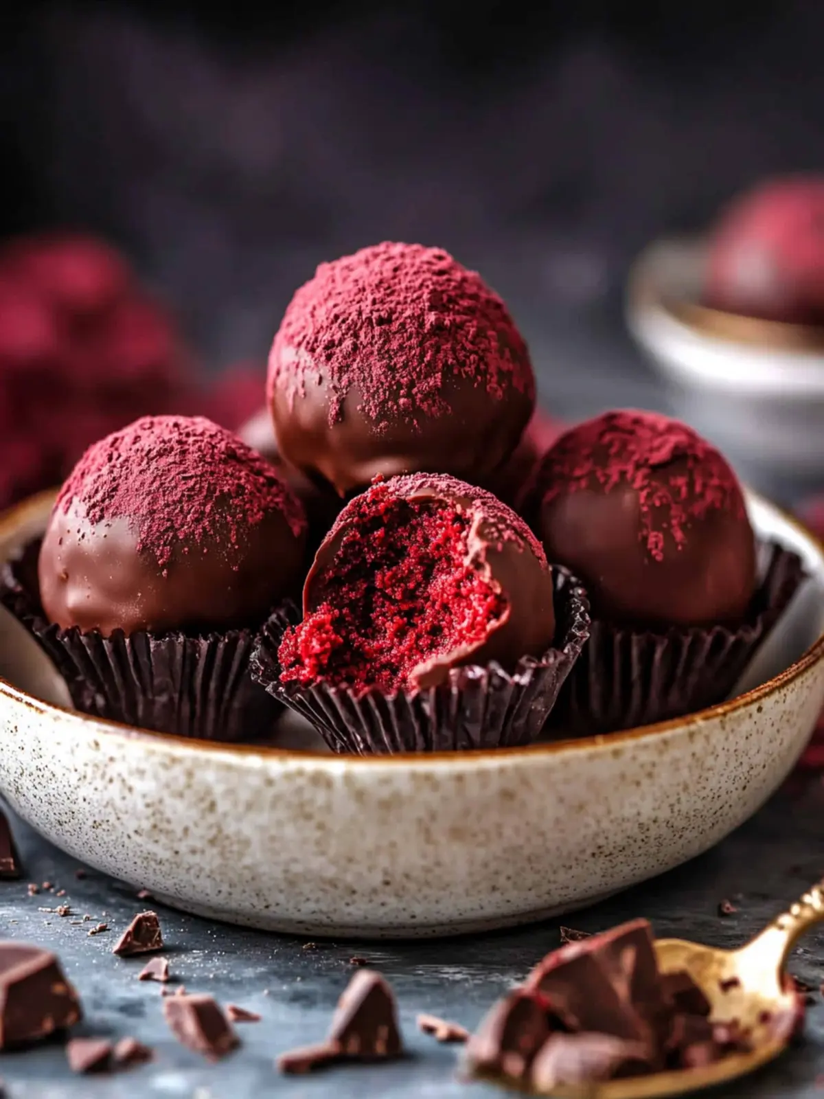 Red Velvet Chocolate Truffles