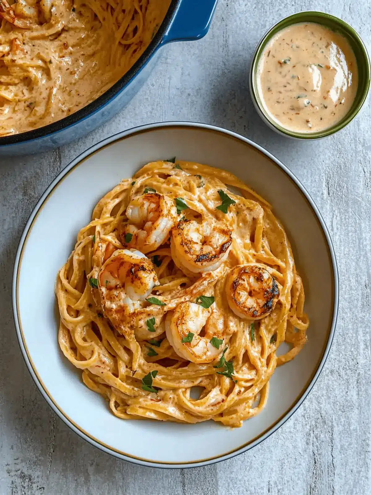 Easy Creamy Shrimp Linguine