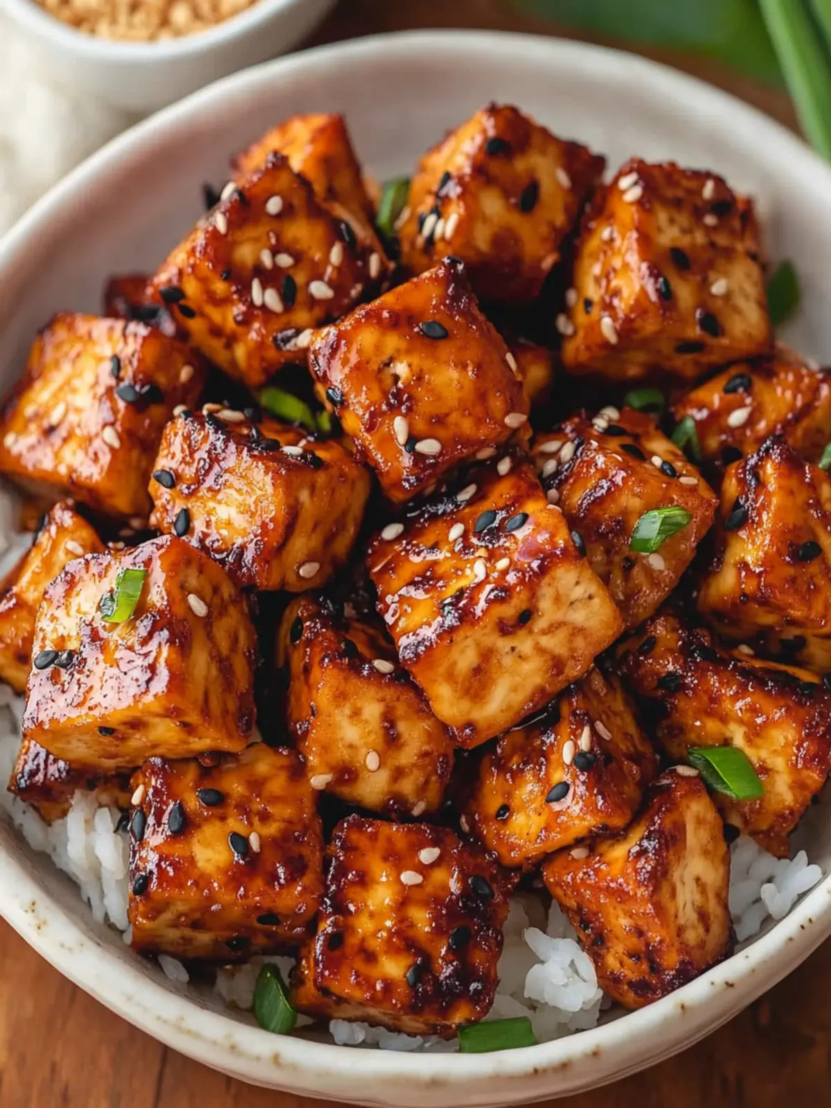 Air Fried Miso Sesame Tofu