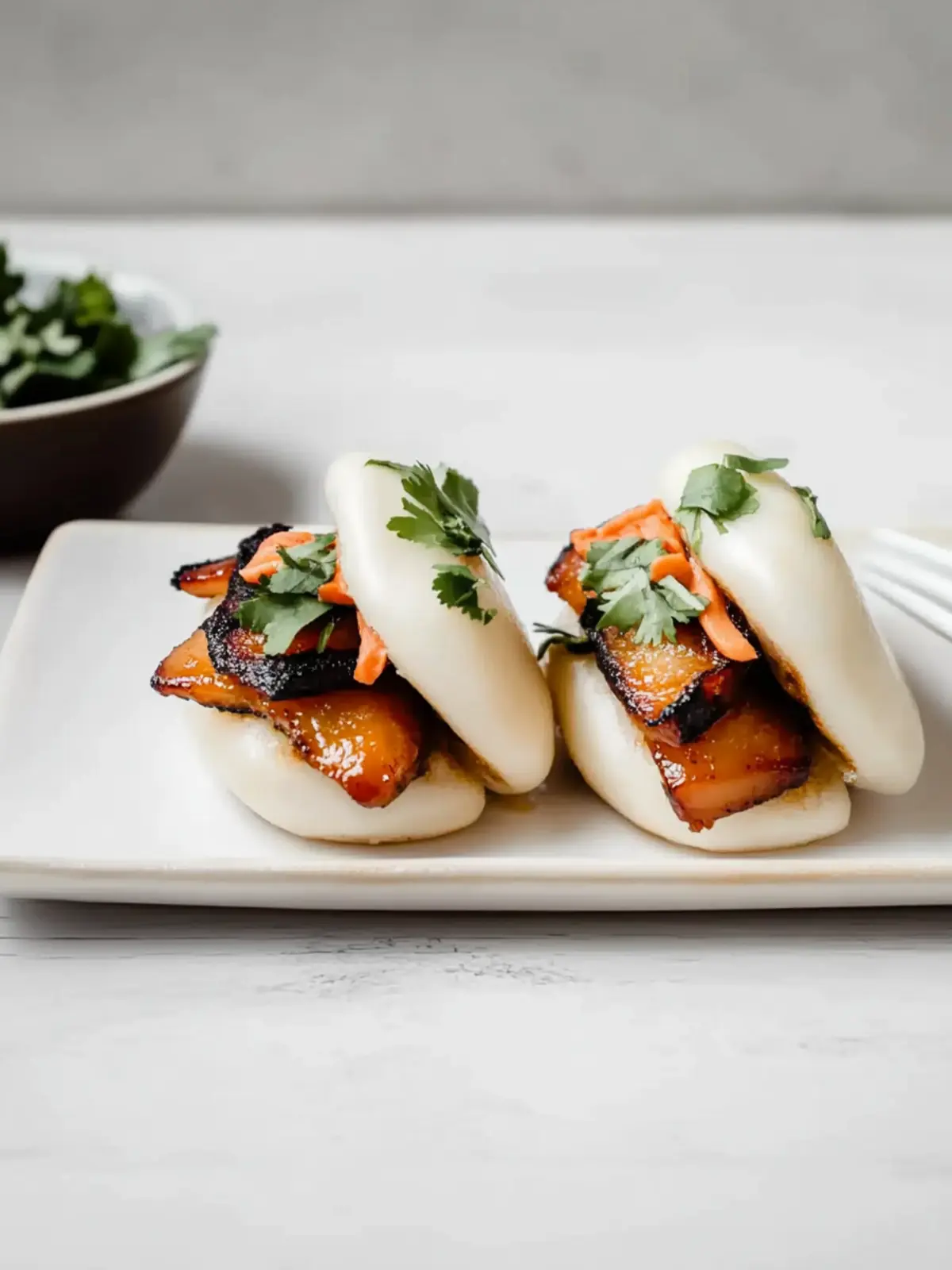 Spicy Korean Pork Belly Bao Bun