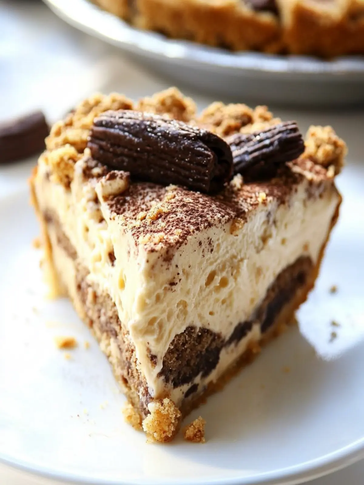 Deep-Dish Tiramisu Pie with Coffee Crunch Crumble
