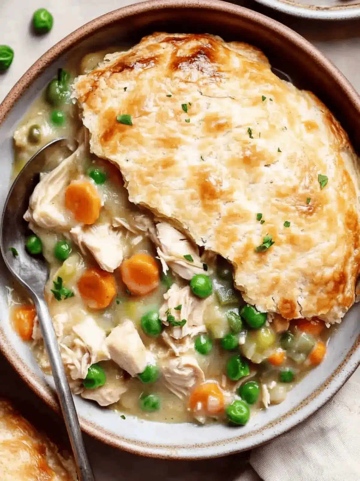 Cozy Crustless Chicken Pot Pie Soup in Under 30 Minutes 3 Crustless Chicken Pot Pie