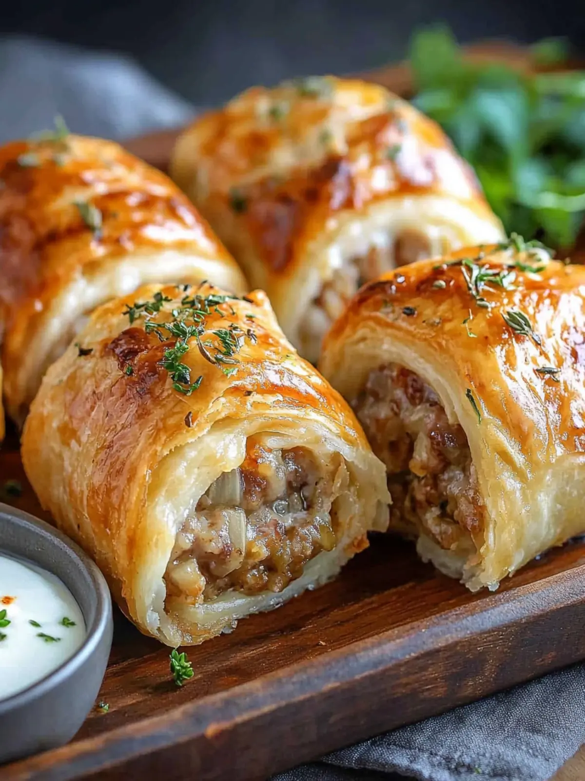 Savory French Onion Sausage Rolls