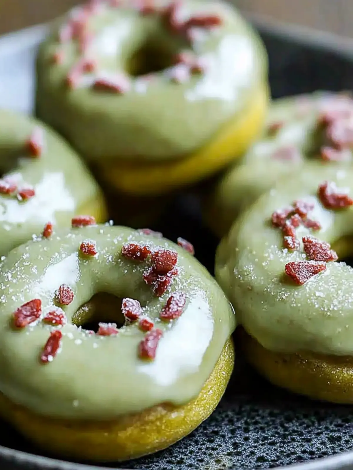 Easy Baked Green Donuts