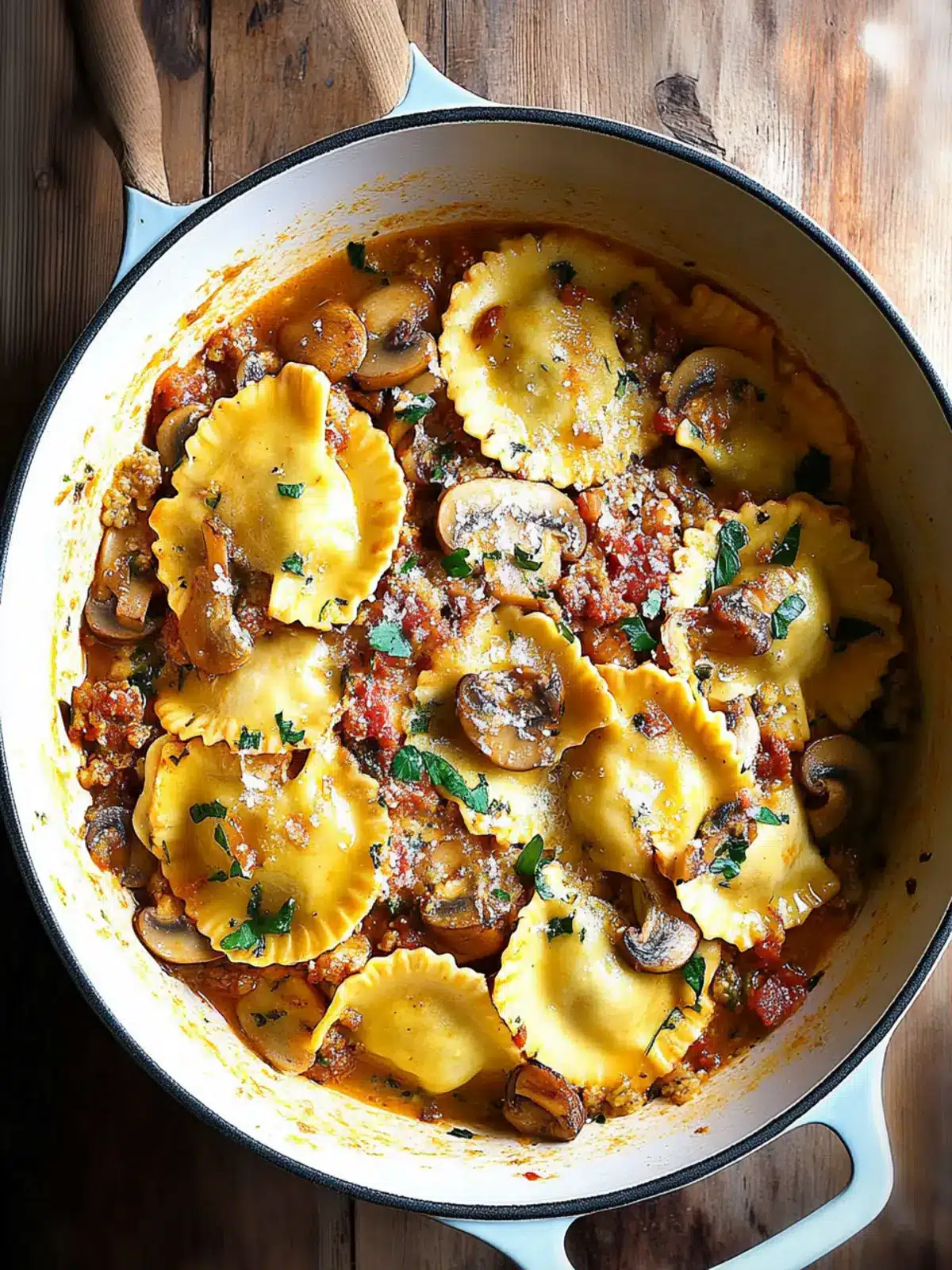Mushroom Chorizo Ravioli