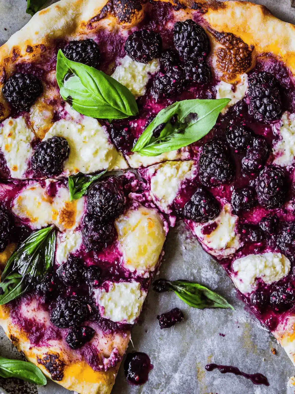 Blackberry Ricotta Pizza with Basil A Summer Delight 2 Blackberry Ricotta Pizza with Basil