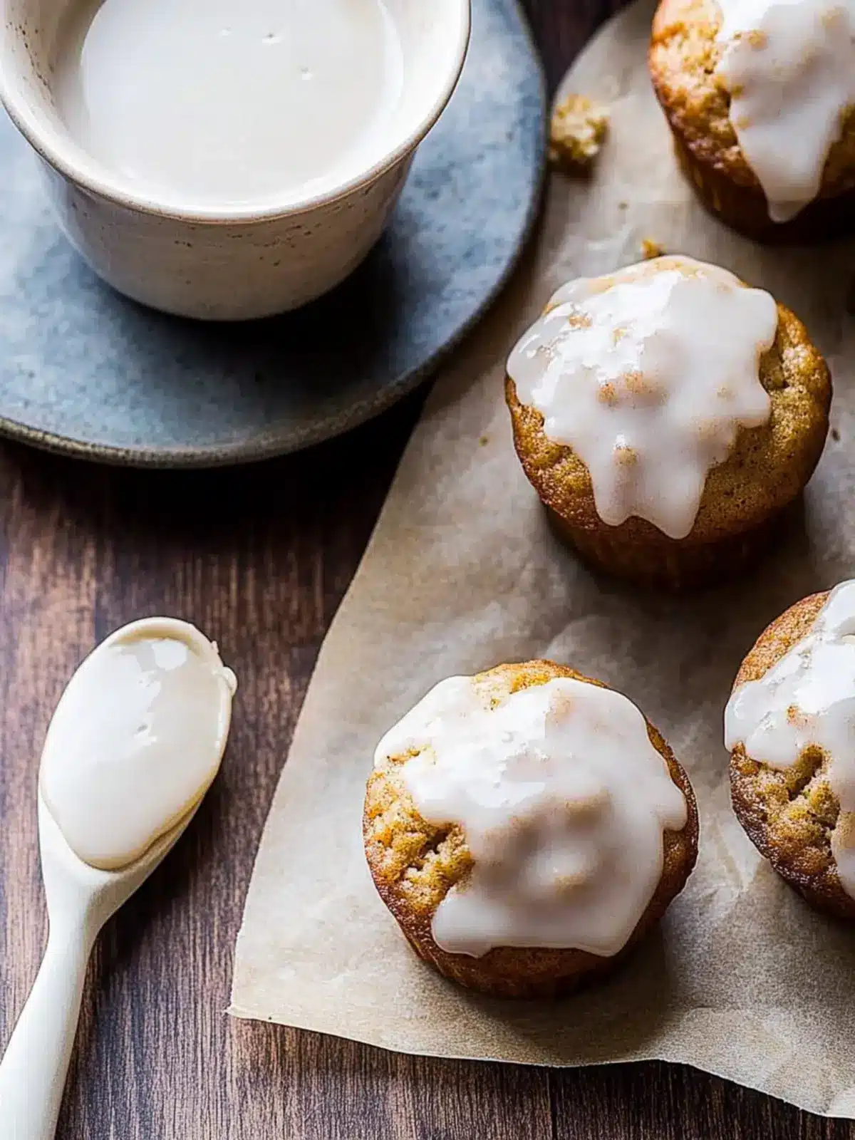Mini Chai Muffins with Vanilla Bean Glaze