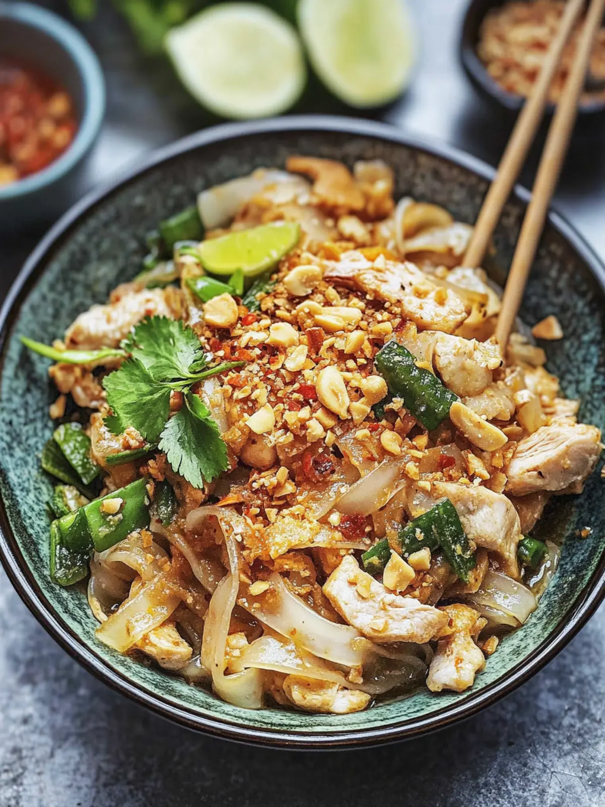 Kuay Tiew Kua Gai Thai Rice Noodles with Chicken