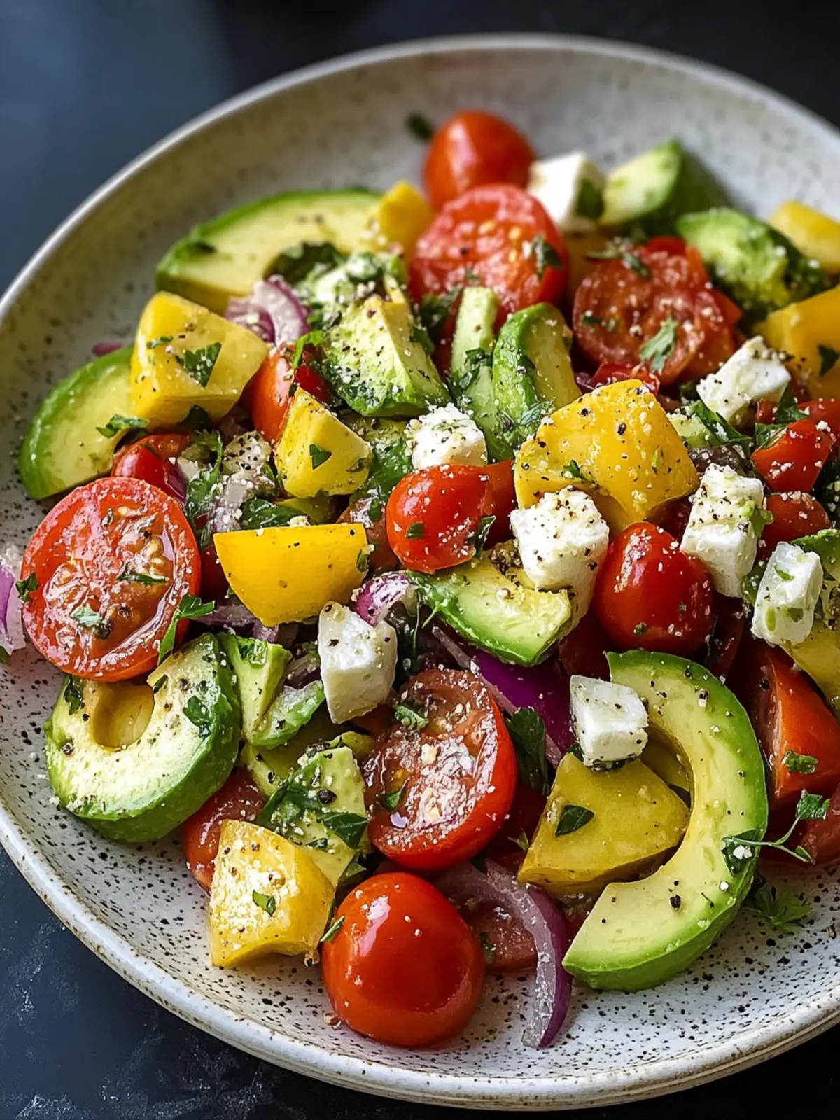 Zesty Mediterranean Avocado Salad