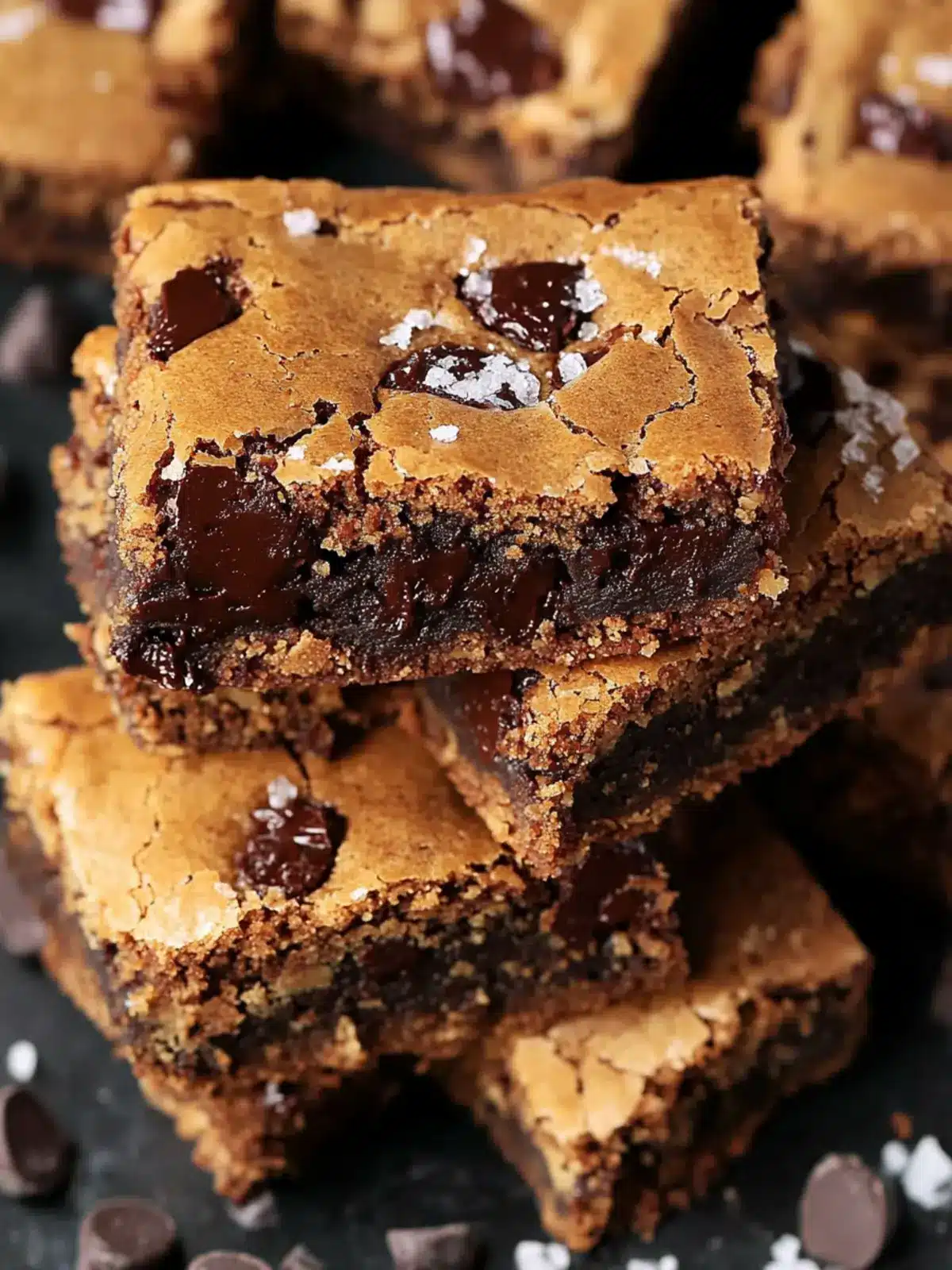 Salted Espresso Chocolate Chunk Blondies