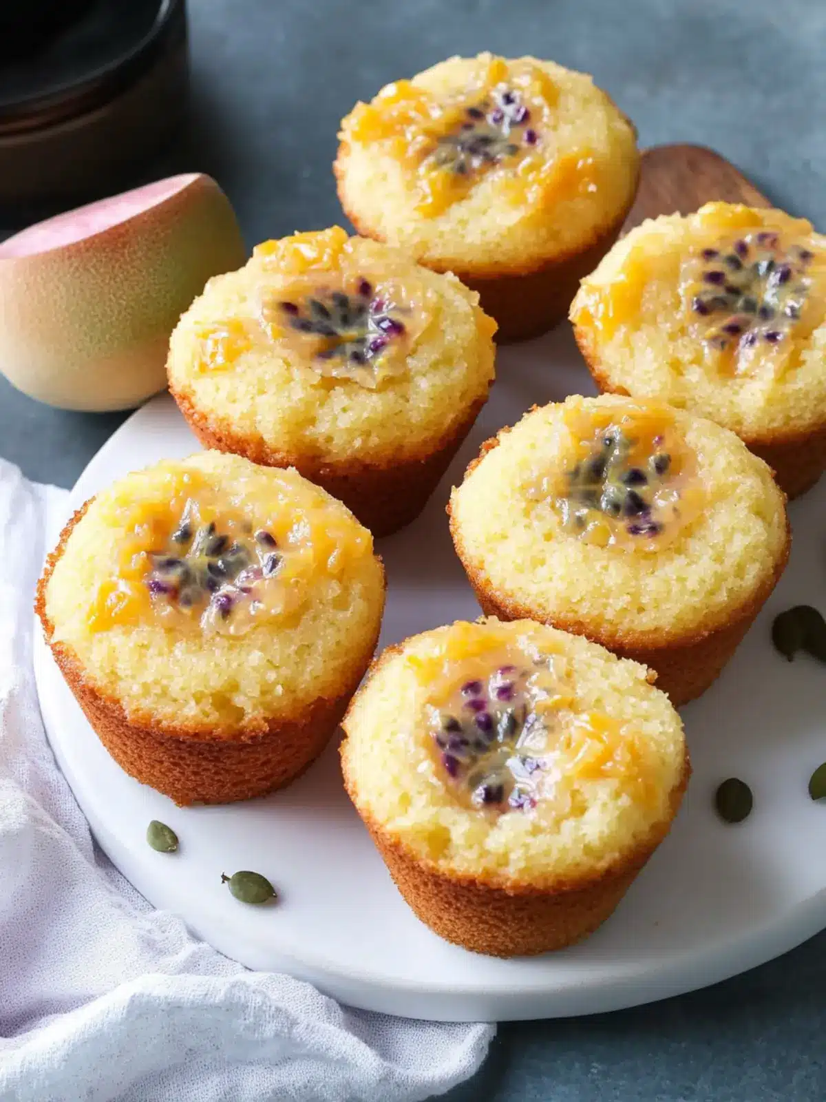 Passionfruit Pound Cake Muffins